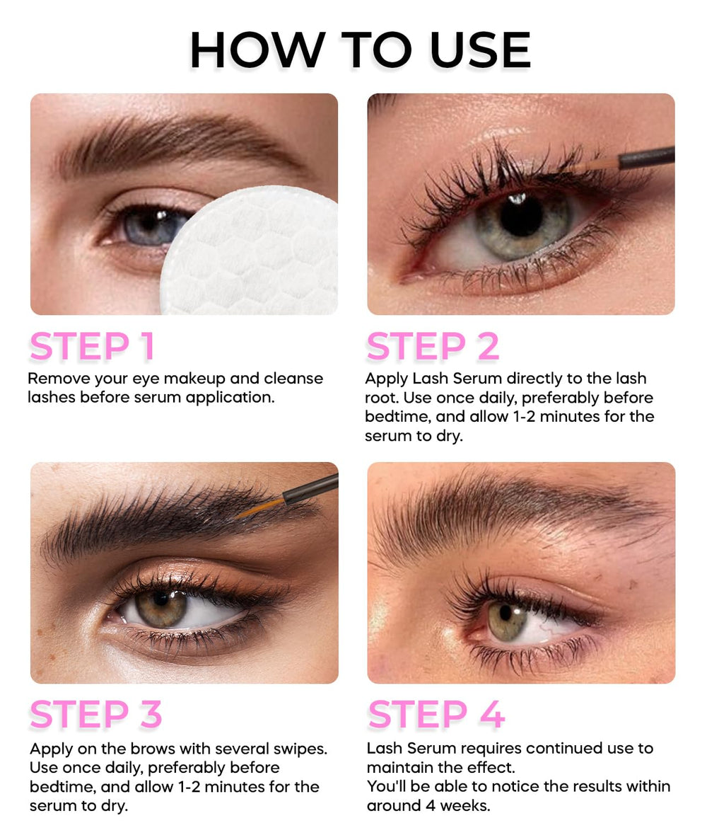 Stacy Lash Growth Serum for daily use on natural lashes.