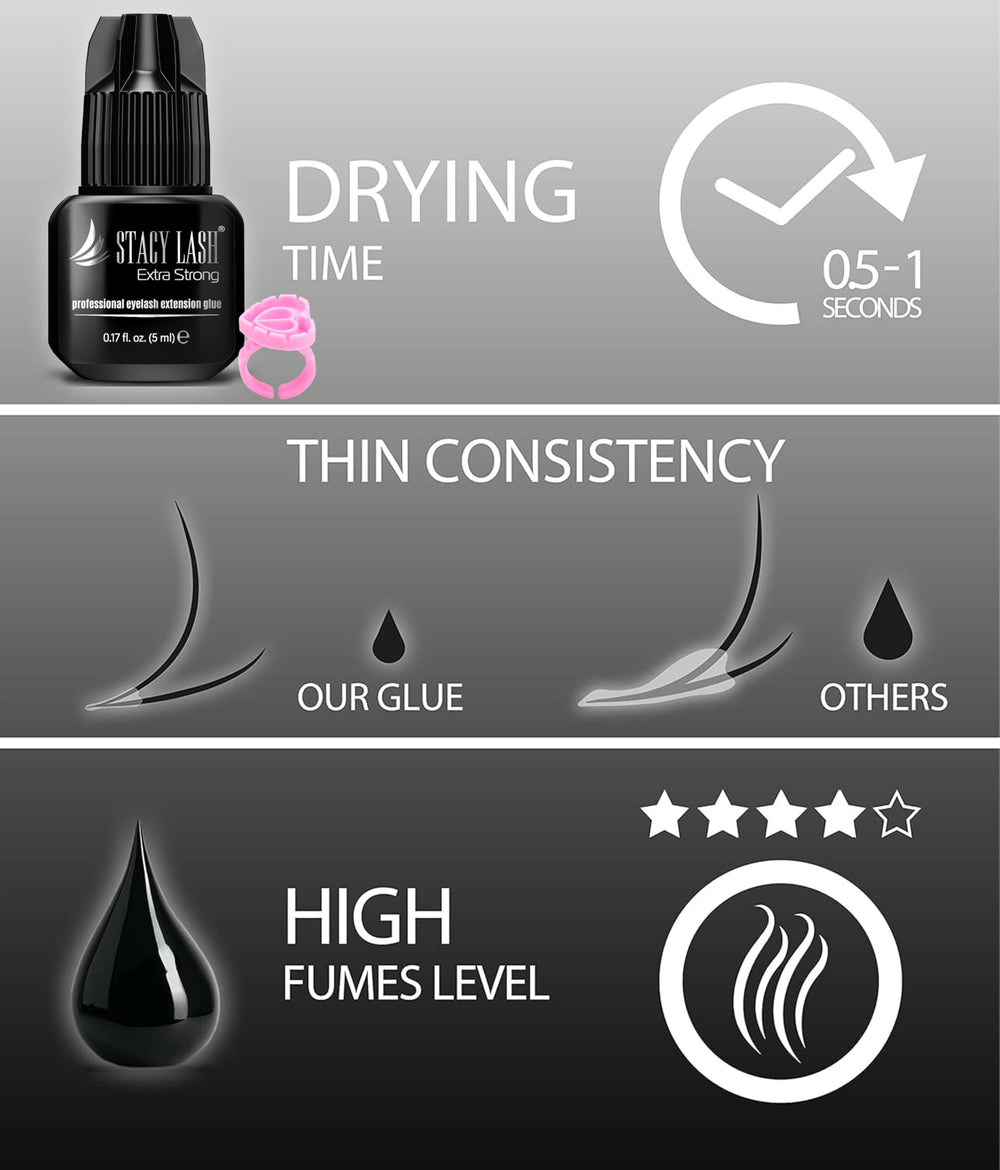 Heart-shaped glue ring included with STACY LASH kit