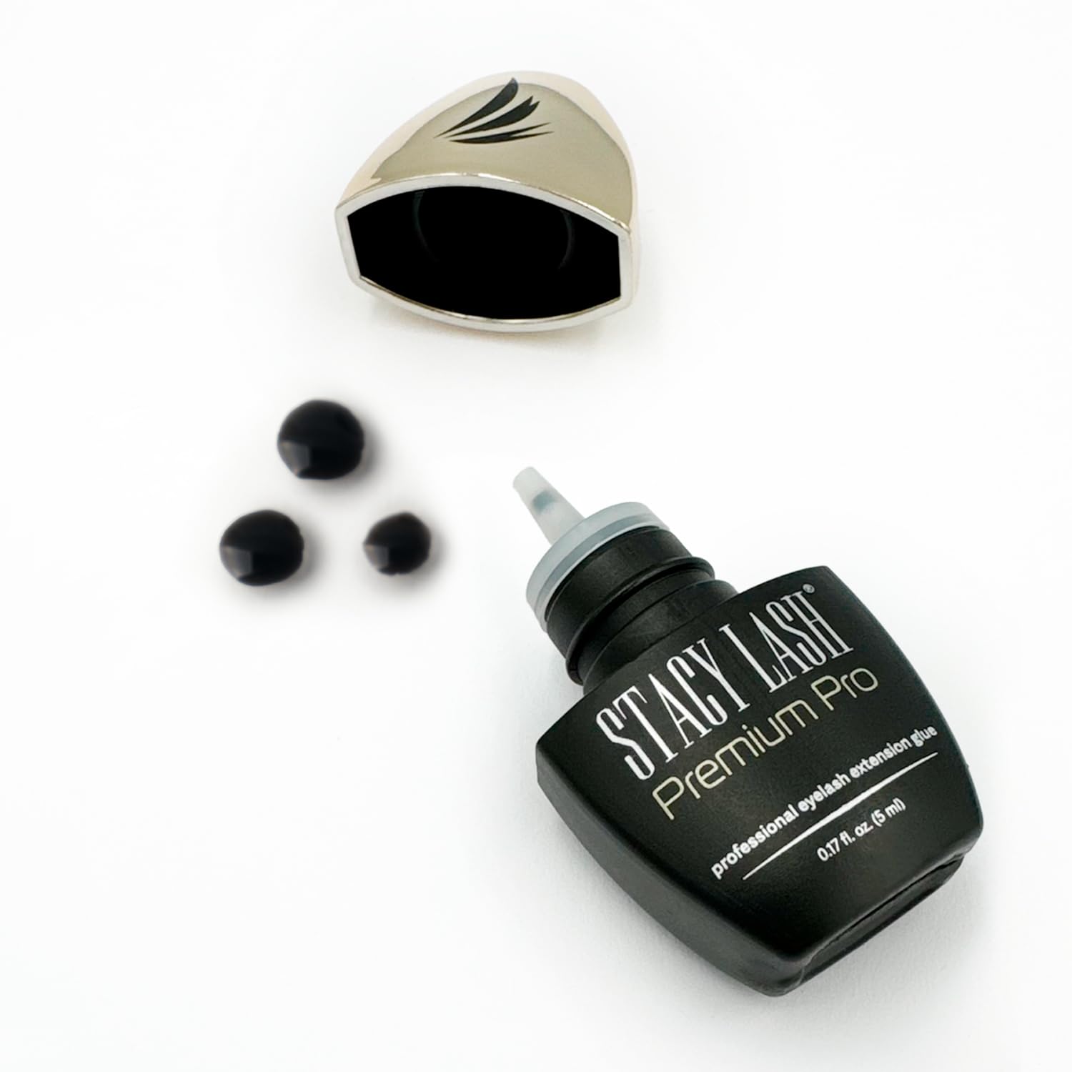 STACY LASH Premium Pro bottle and precision cap for controlled application.