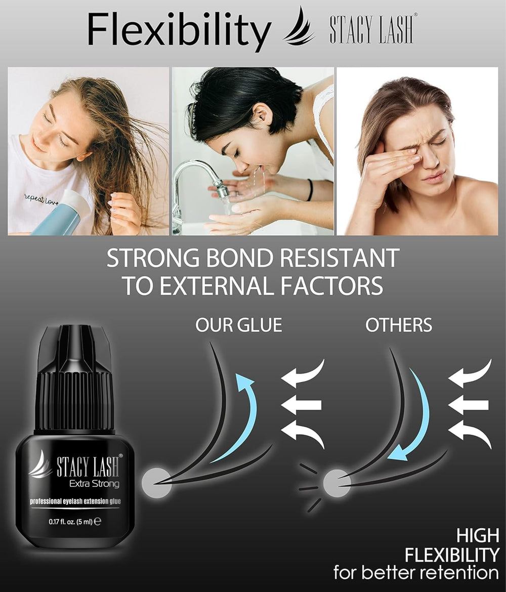 Professional black adhesive from STACY LASH for classic lashes
