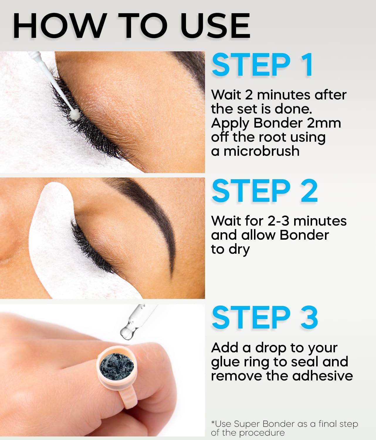 STACY LASH Super Bonder bottle drops illustrate economical, controlled use