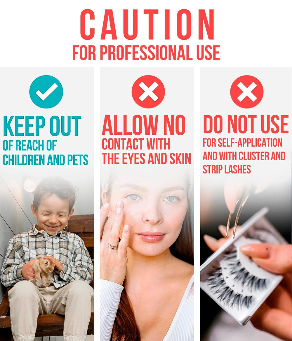 STACY LASH Super Booster shows adhesive compatibility with any glue