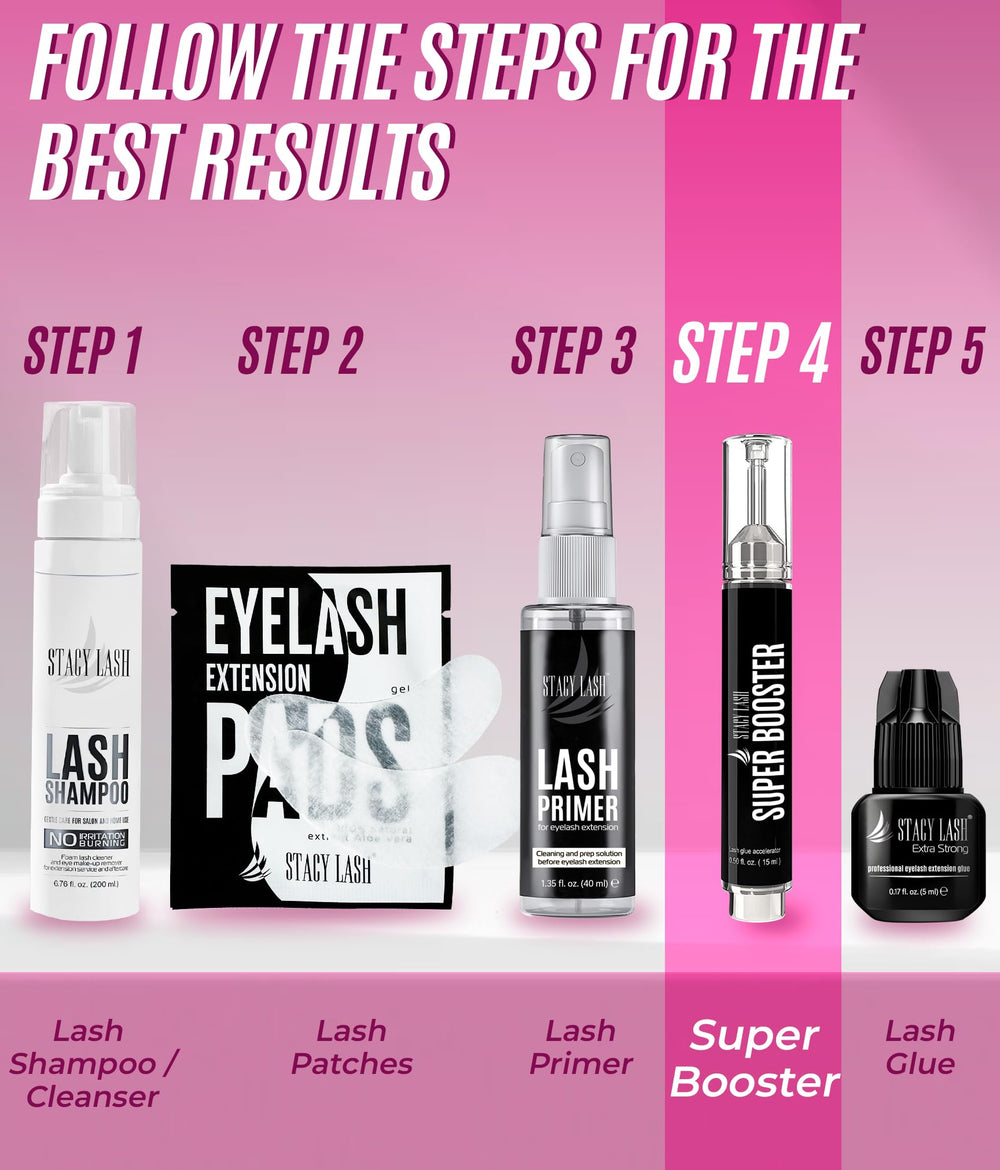 STACY LASH Super Booster hygienic packaging keeps tools clean