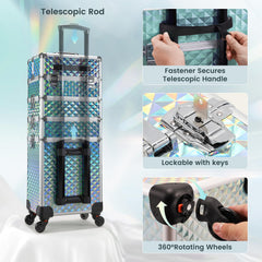 Stagiant 360-degree swivel wheels glide smoothly for effortless transport.