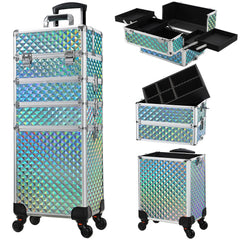 Stagiant rolling makeup case on wheels for easy travel and organized storage.