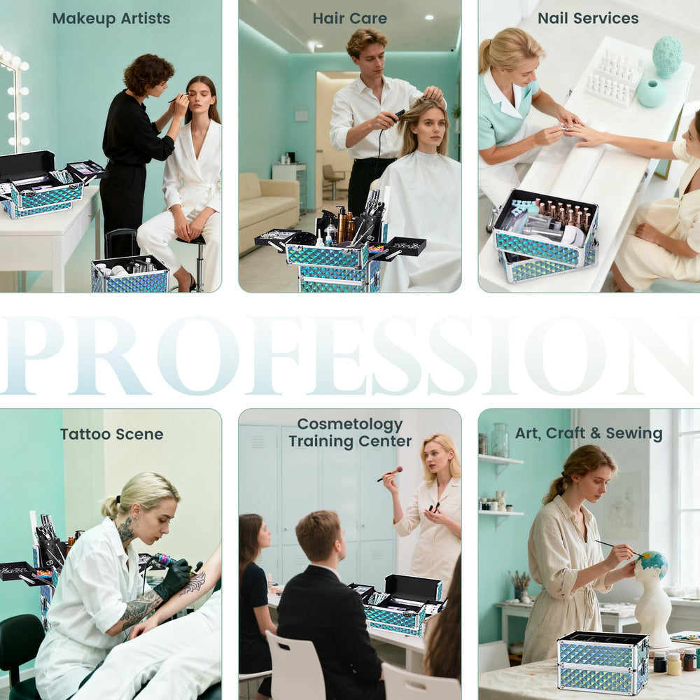 Stagiant travel-ready case suits salons, weddings, and events.