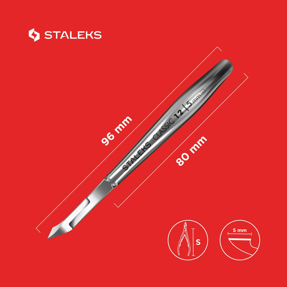 Staleks Classic 12 cuticle nippers in use at home for precise grooming