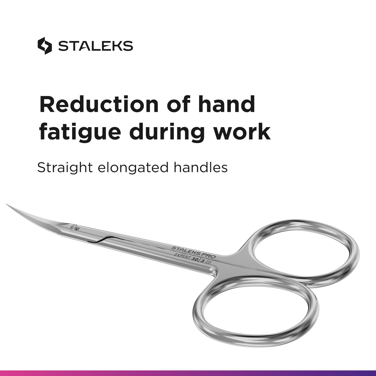 Staleks Pro Expert 50 Tipo 3 tornillo de agarre seguro para evitar aflojamiento.