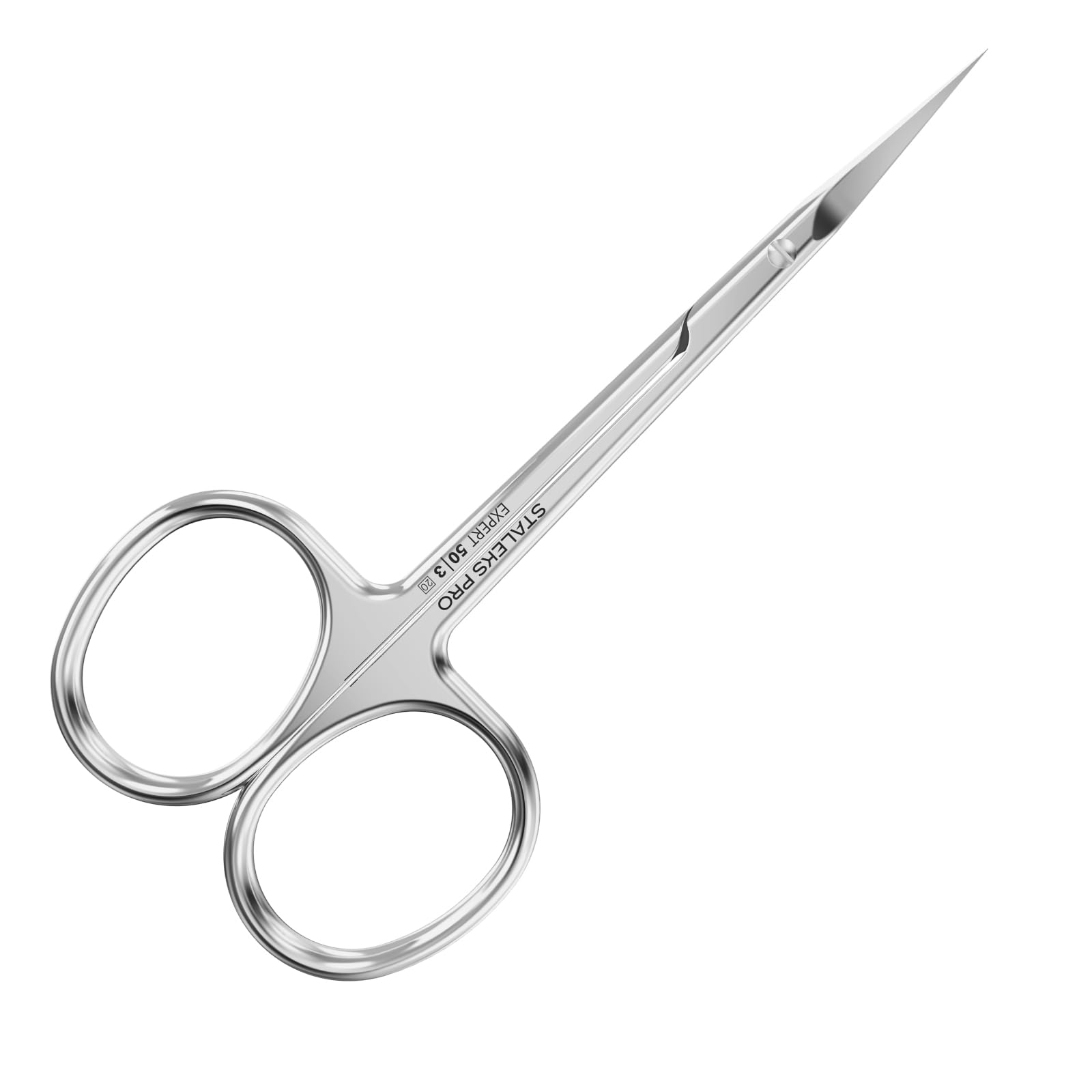 Staleks Pro Expert 50 Tipo 3 tijeras cutícula curvadas, corte preciso para piel suave.
