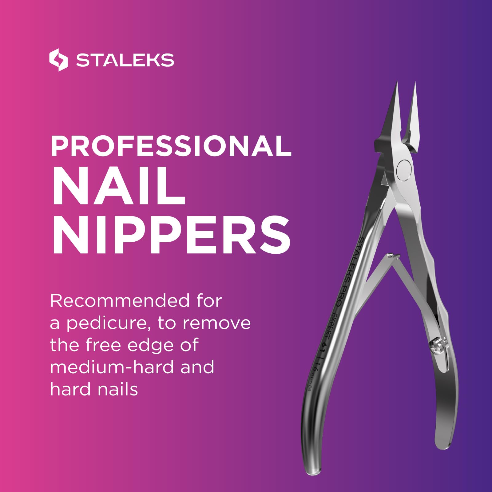 Staleks Pro EXPERT 61 safe ends prevent accidental injury during pedicure