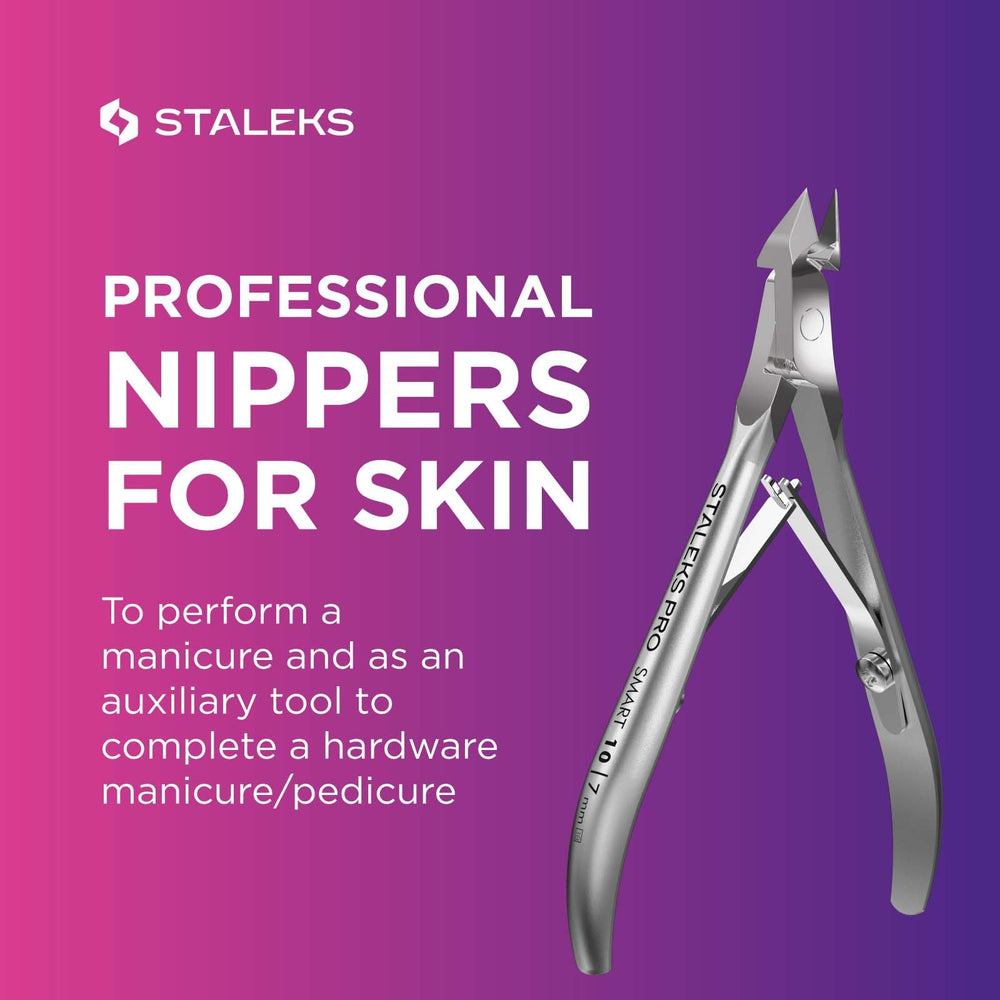 Staleks Pro SMART 10 cuticle nippers dual spring for smooth trimming