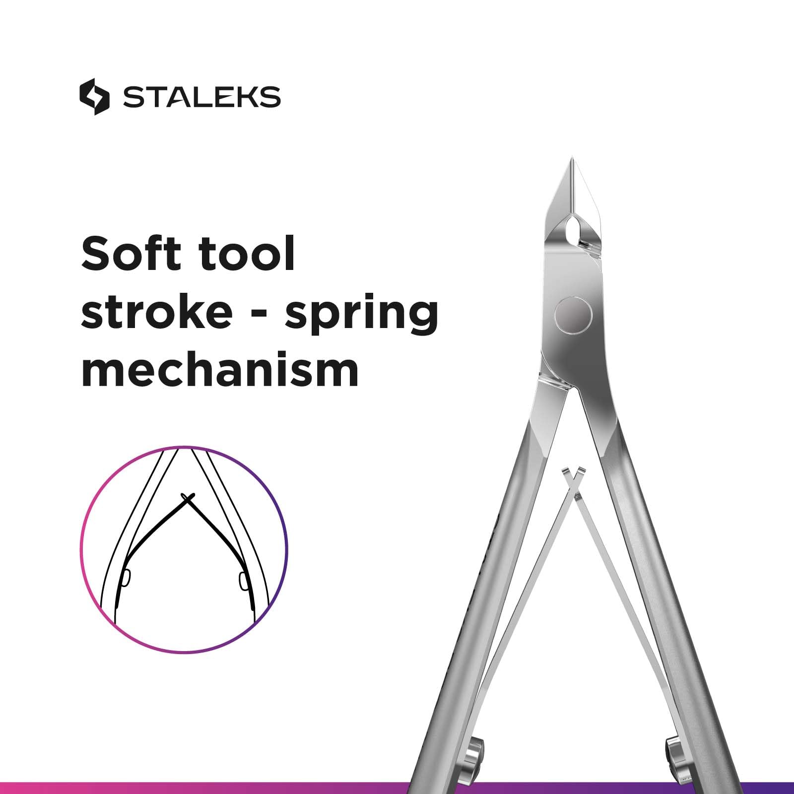 Staleks Pro SMART 10 cuticle nippers pro sharpening heel for clean cuts