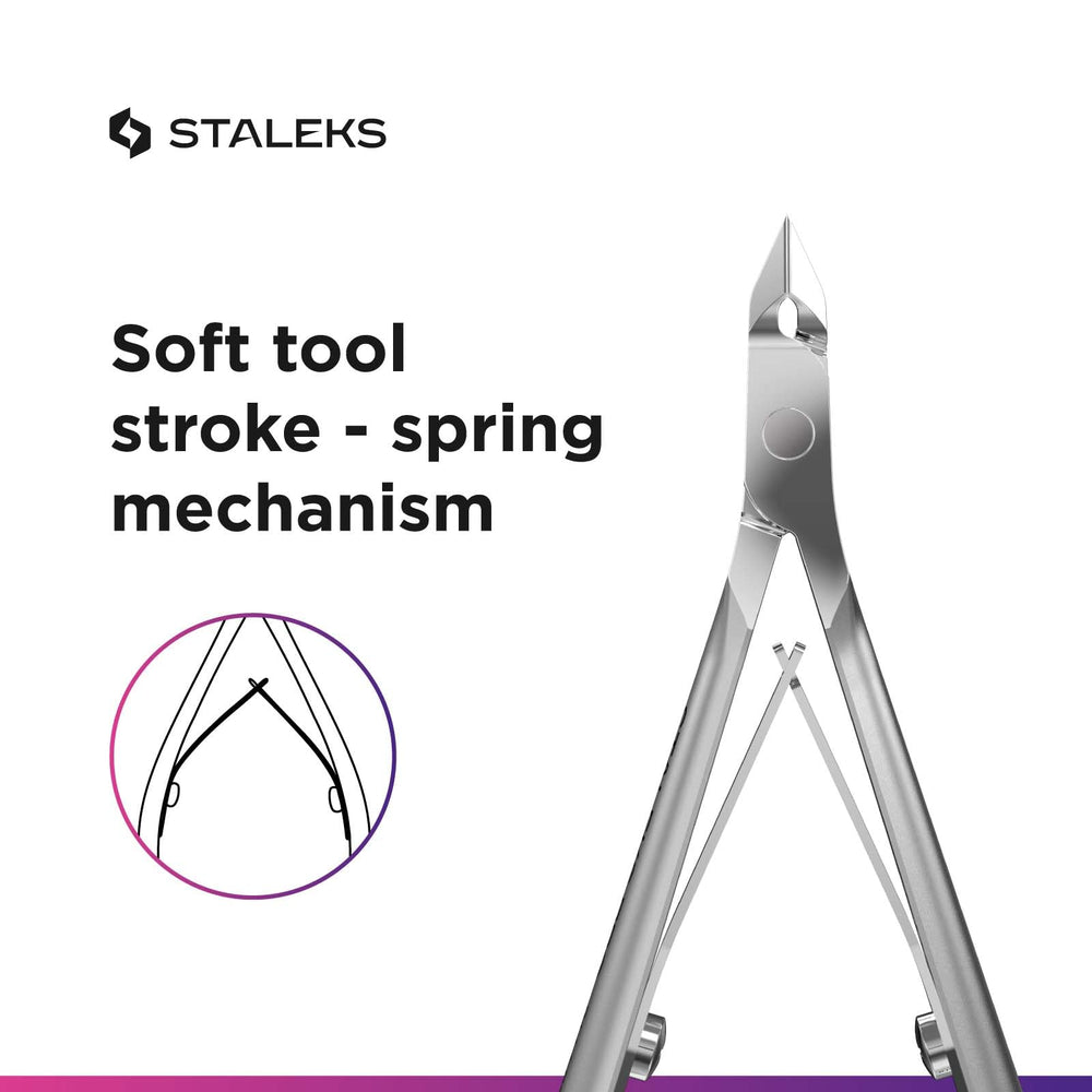 Staleks Pro SMART 10 cuticle nippers pro sharpening heel for clean cuts