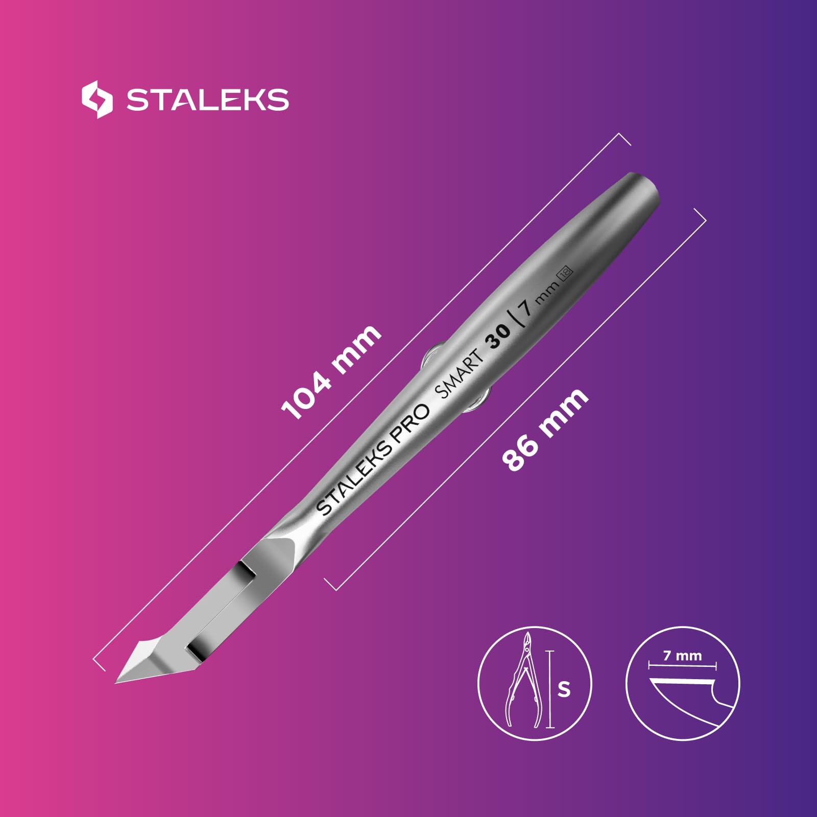 Staleks Pro Smart 30 stainless steel body offers durable, corrosion-resistant performance.