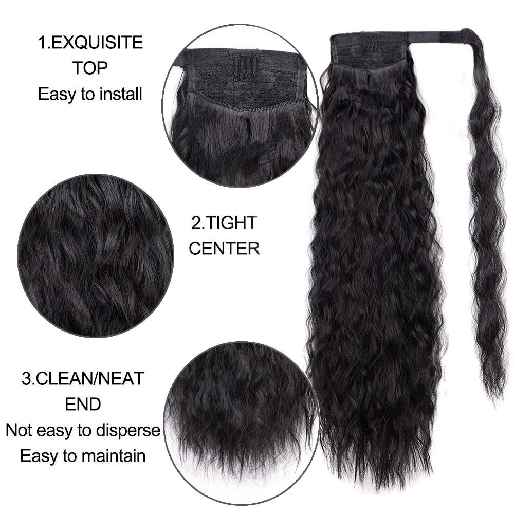 Stamped Glorious 125g lightweight ponytail for comfortable daily use.
