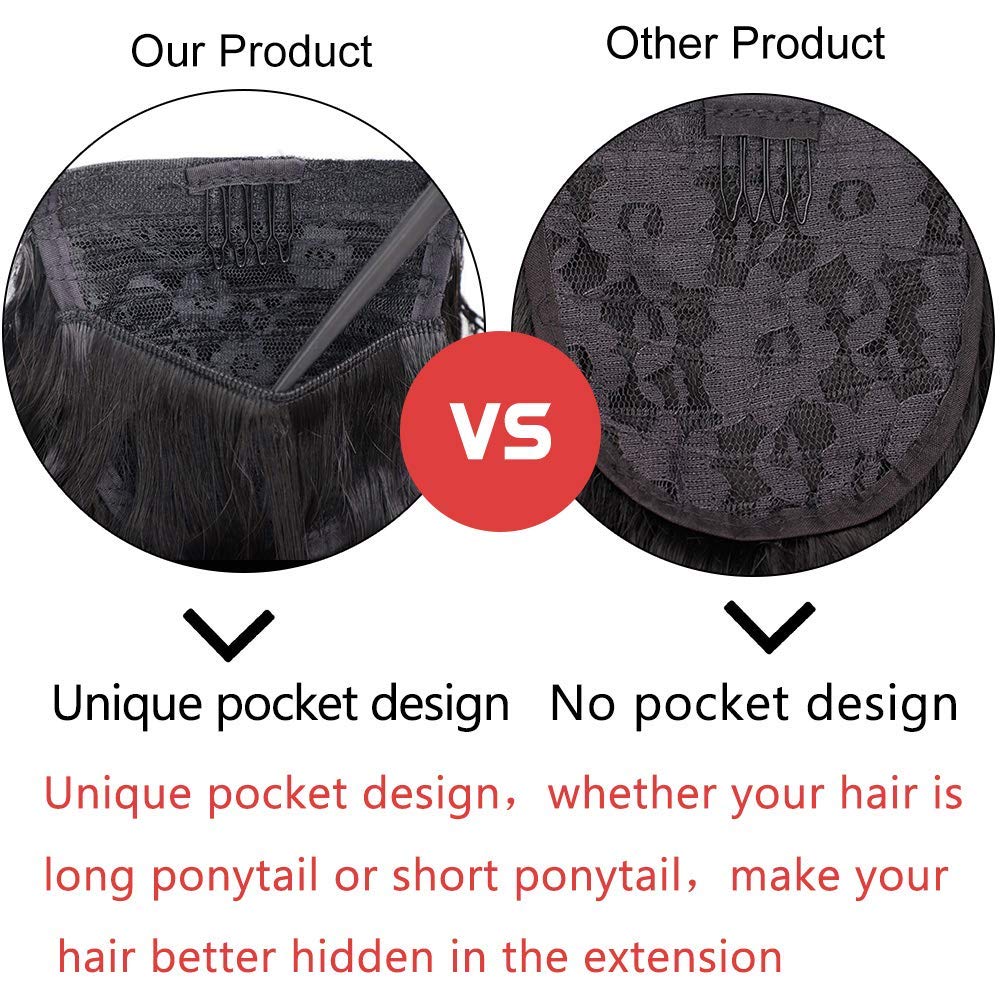 Stamped Glorious heat-resistant synthetic hair maintains shape during styling.