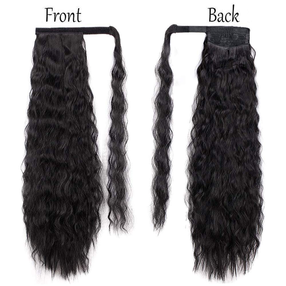 Stamped Glorious wraparound ponytail Velcro for fast, damage-free styling.