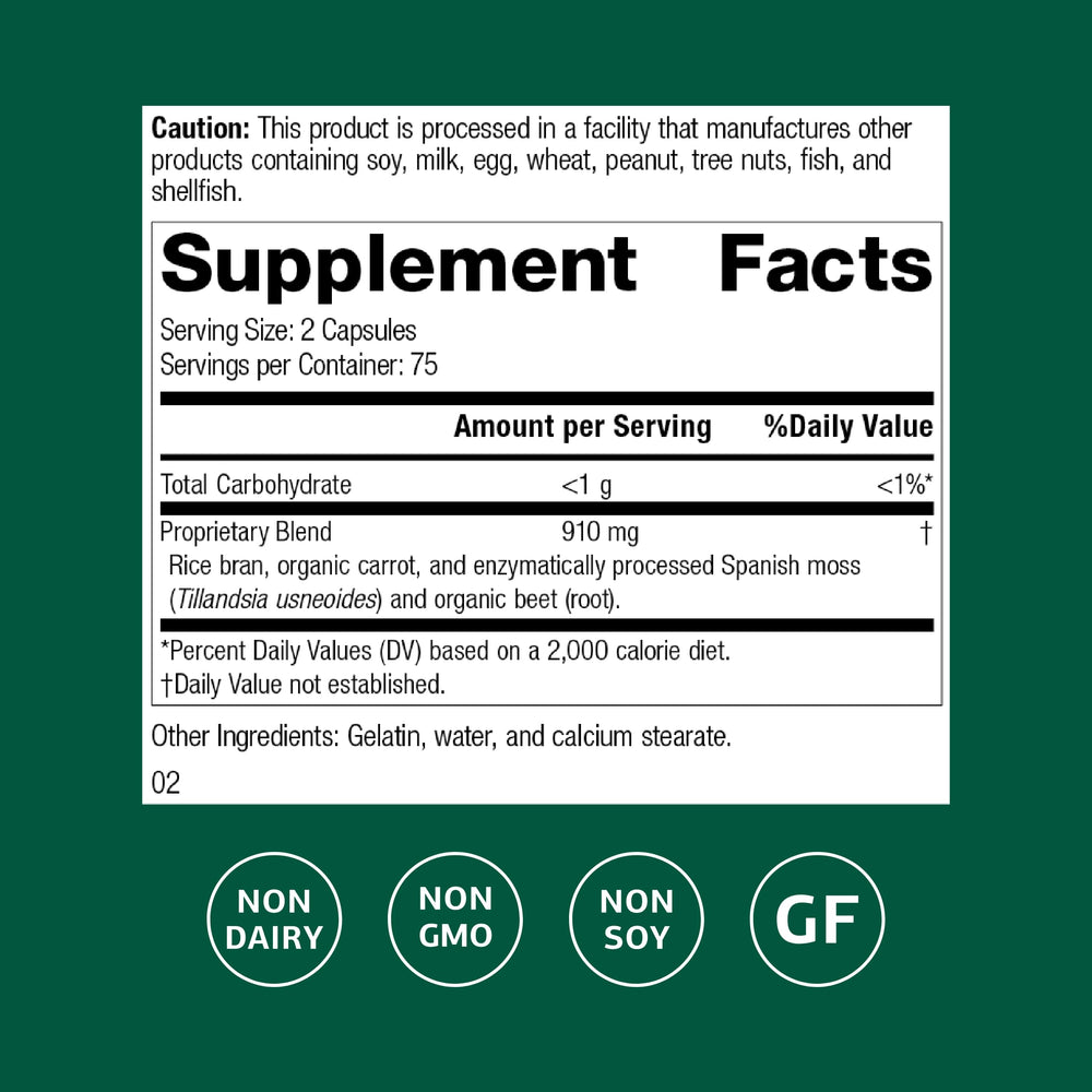 Standard Process Zymex ingredients chart highlights whole-food components like rice bran and beets.