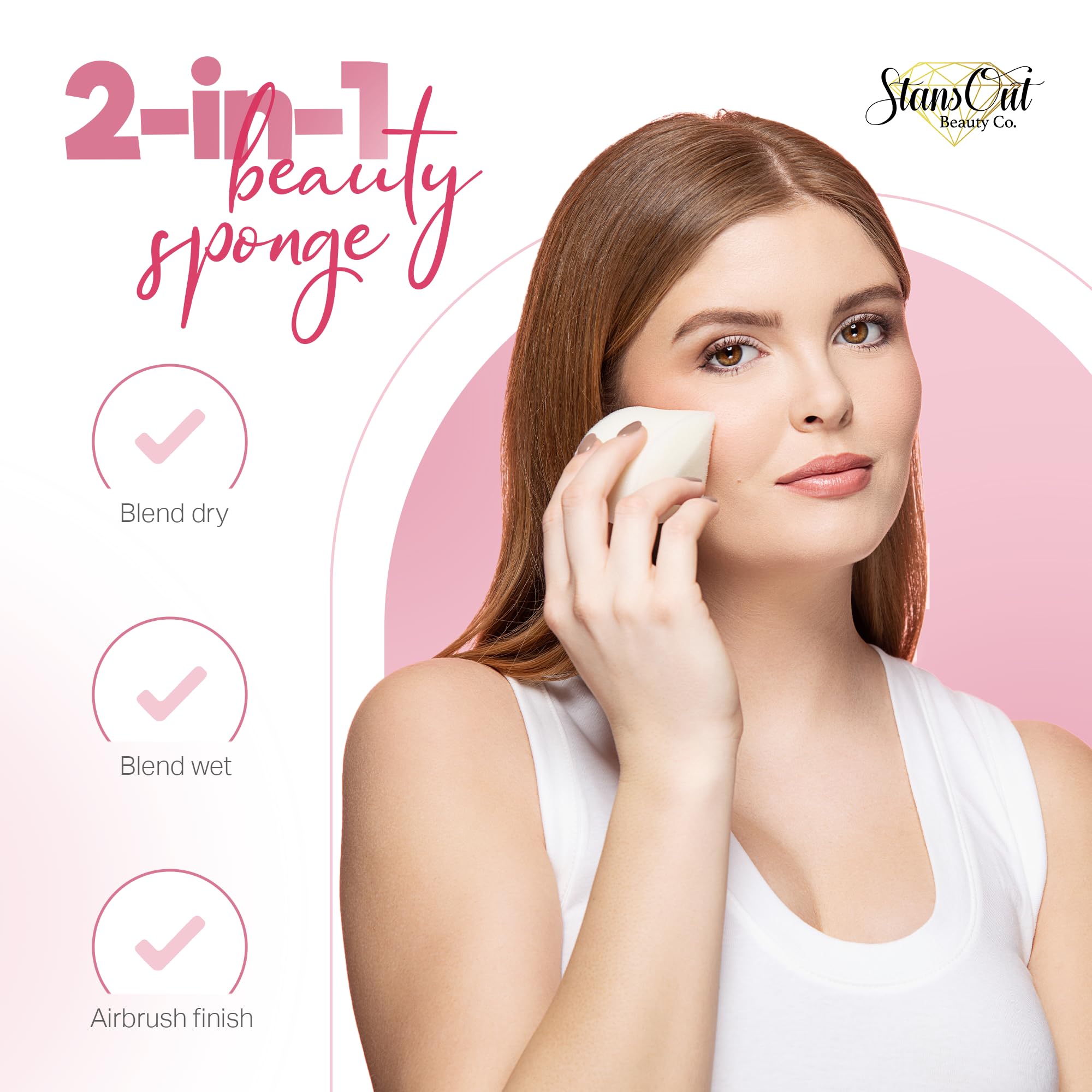 StansOut Memory Foam Sponge cream-palette-blend enables versatile texture blending.