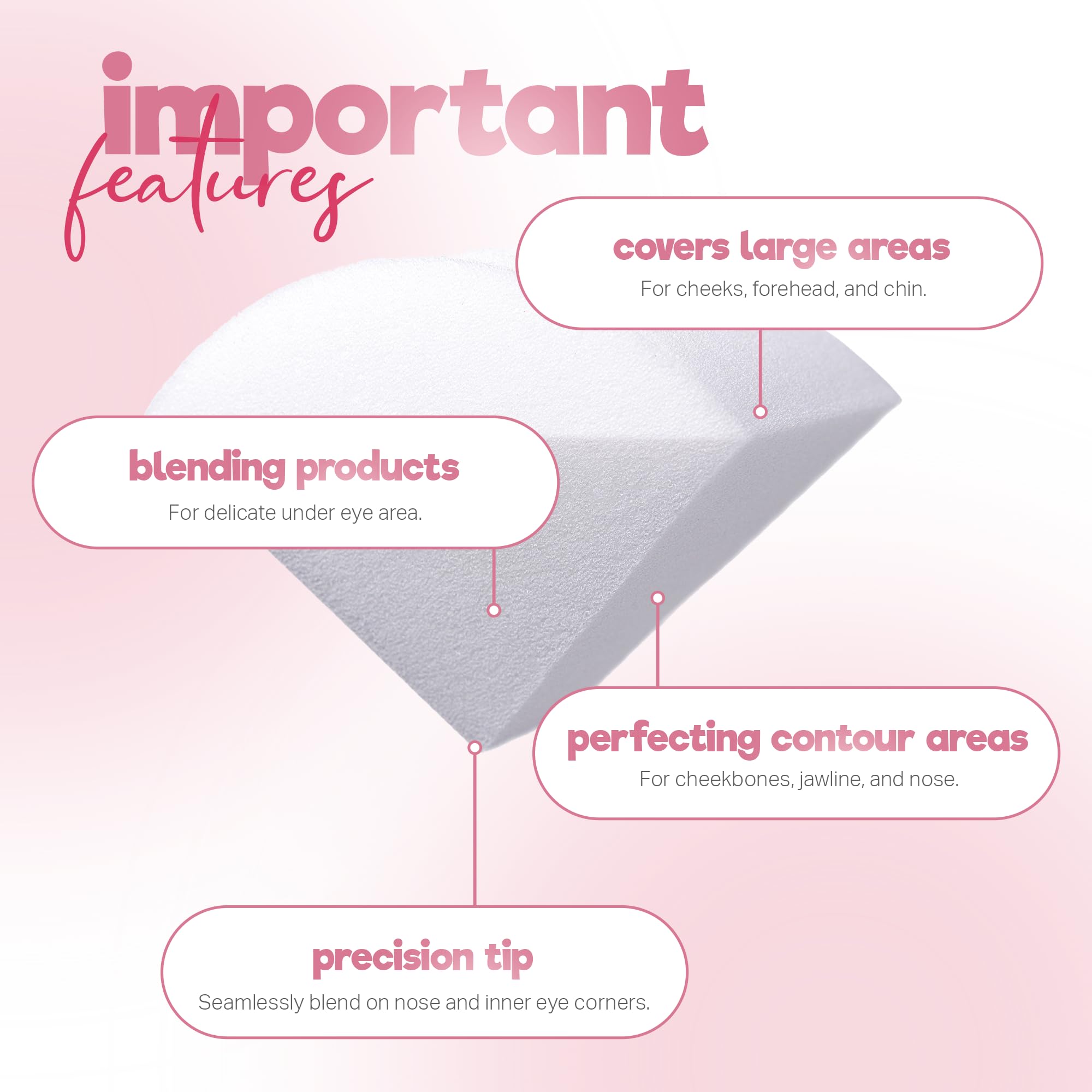 StansOut Memory Foam Sponge powder-buff adds natural-looking coverage.