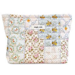 STARDW makeup bag floral cover for stylish on-the-go organization.
