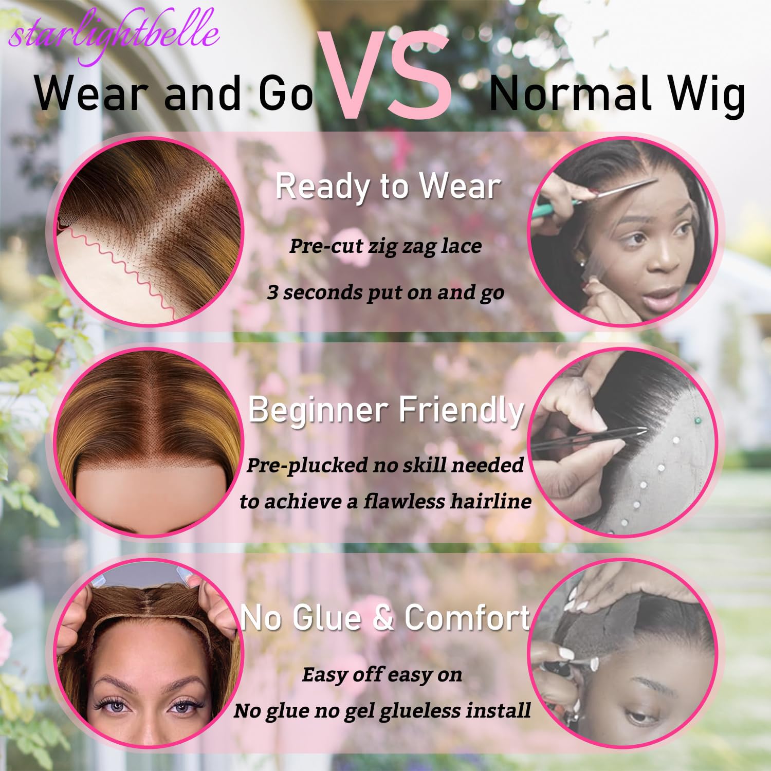 StarlightBelle body-wave texture maintains shape with easy styling options