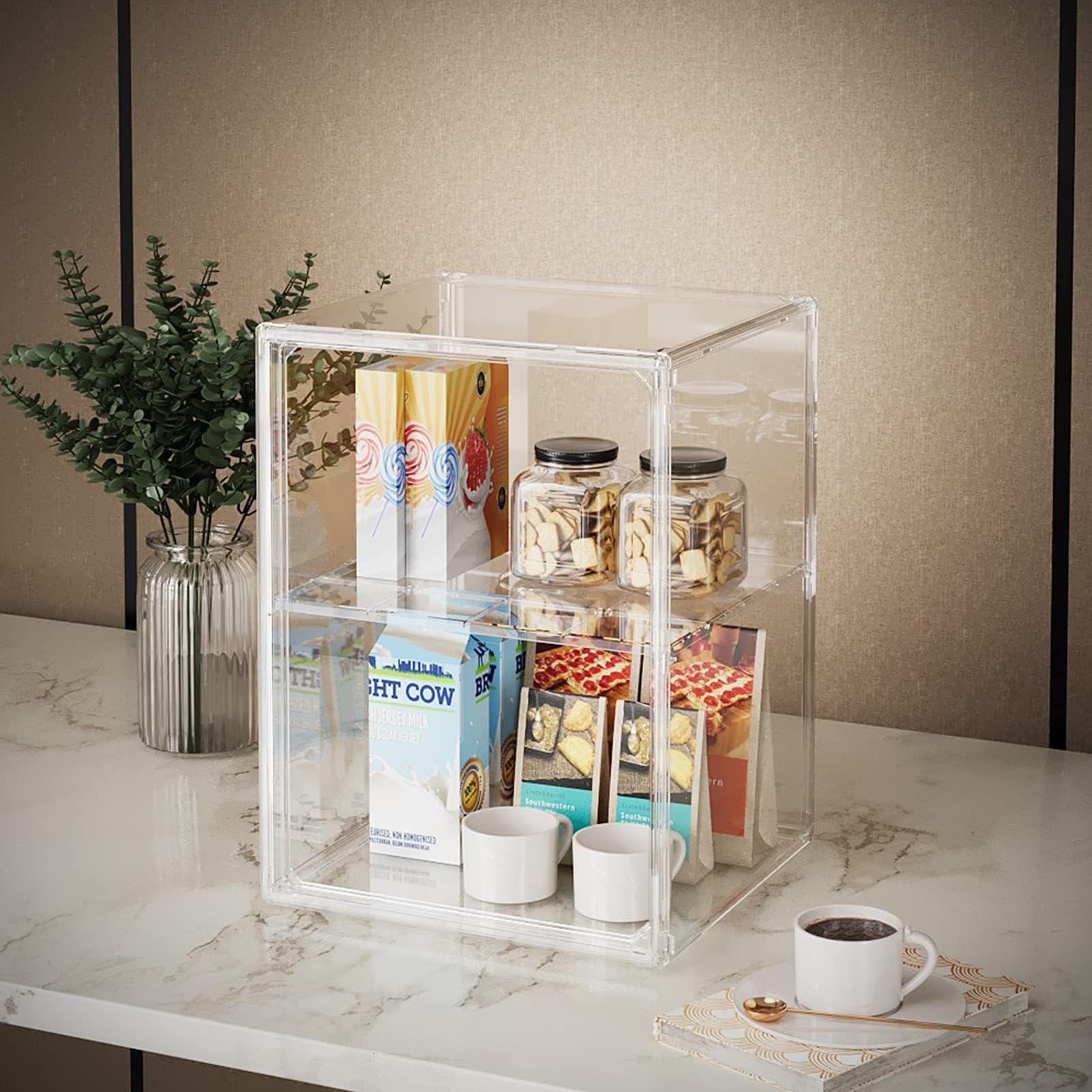 starogegc division-board bin helps separate perfumes, lipsticks, and polishes