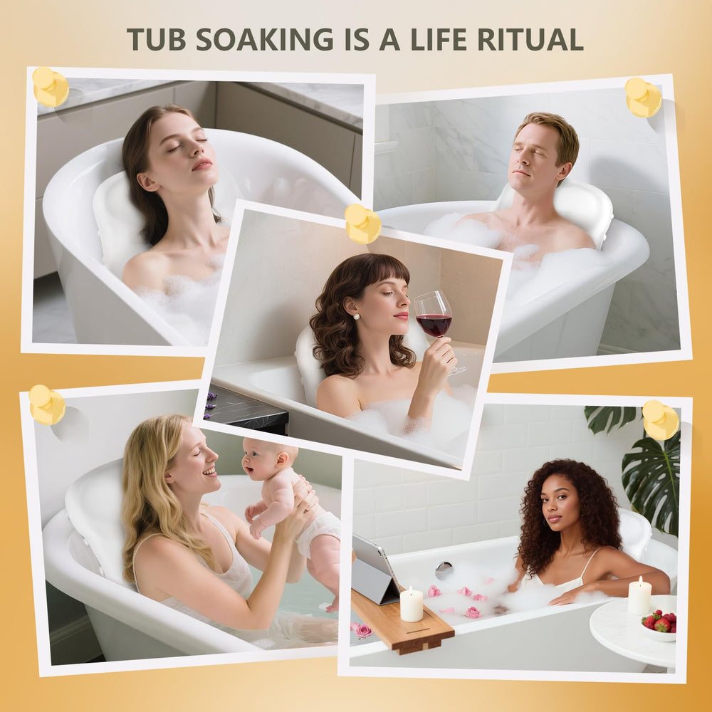 Starotatess white bath pillow makes a thoughtful spa gift