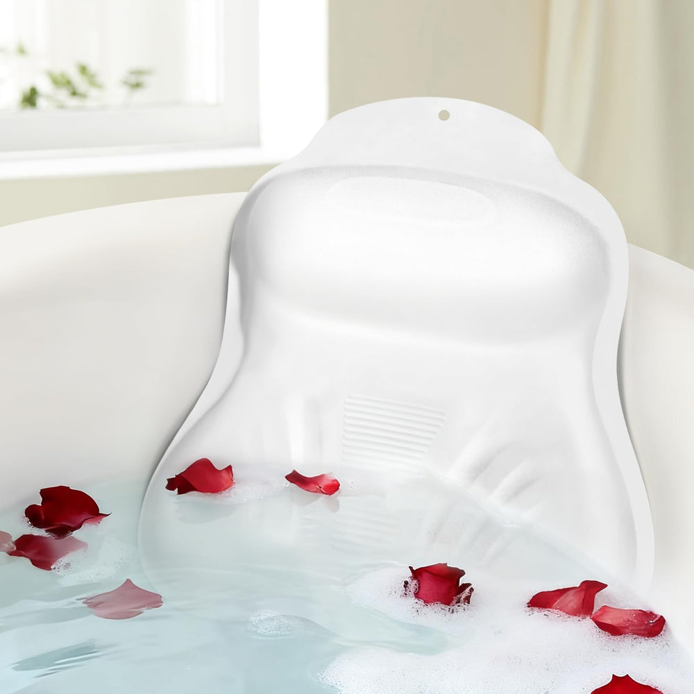 Starotatess inflatable bath pillow neck-support enables a comfy, spa-like soak