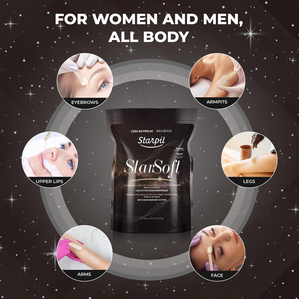 Starpil StarSoft wax beads texture reveals velvety, honey-like consistency.