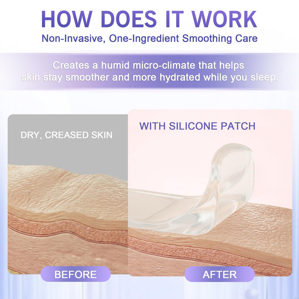 Stasover neck pads provide discreet support for smoother neck skin by morning.