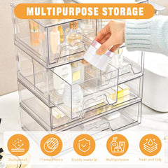 Stebopum vanity organizer transparent shows contents at a glance
