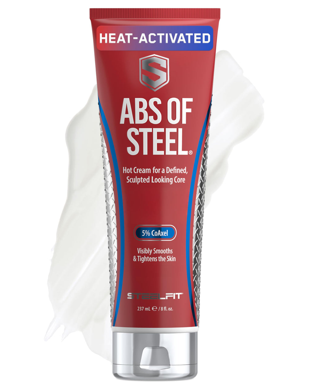 SteelFit Abs of Steel cream tube ready for firming skin and defined abs