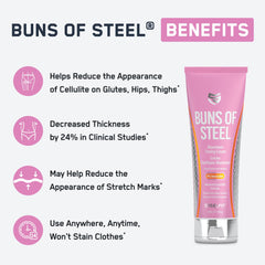 SteelFit Buns of Steel cream application shown before a workout