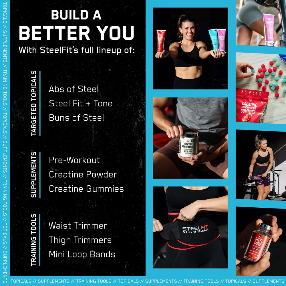 SteelFit Firming Body Lotion contains shea and cocoa butter for nourishment