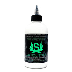Stencil Stuff tattoo stencil transfer gel 8oz bottle delivers crisp transfers for clean outlines.
