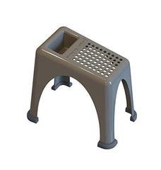 Step Up Easy Reach Foot Rest built-in drainable pocket keeps razors organized.