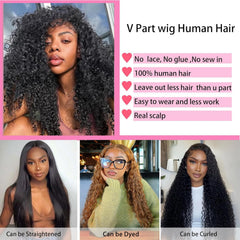 Sterly V Part Wig Brazilian Remy hair movement and softness