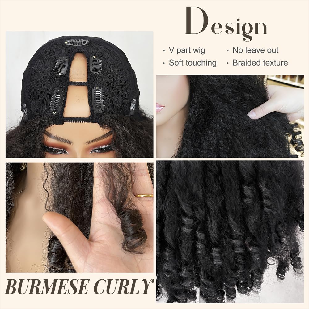 Sterly V Part Wig 200 density for versatile fullness