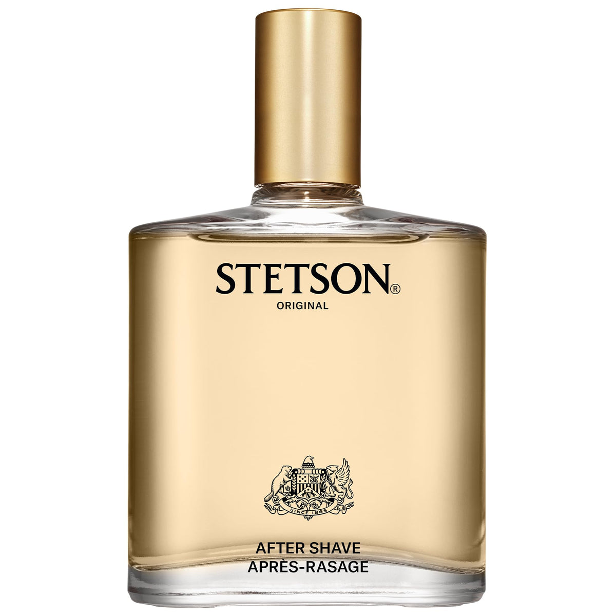 Stetson Original Aftershave bottle front with rugged branding for confident daily wear.