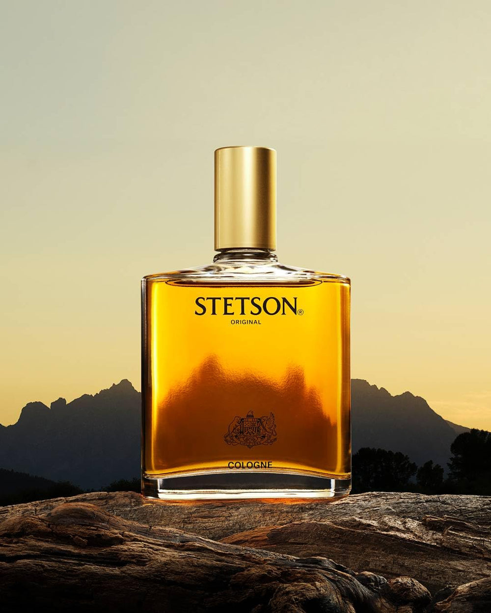 Stetson Original travel-size bottle emphasizes portability for on-the-go fragrance.