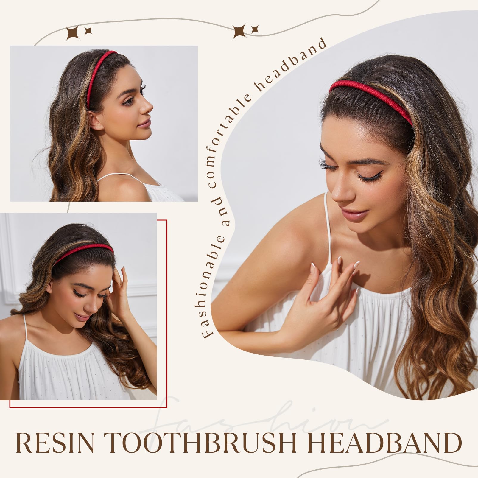STHUAHE flexible metal headband demonstrates easy bending for different hairstyles.