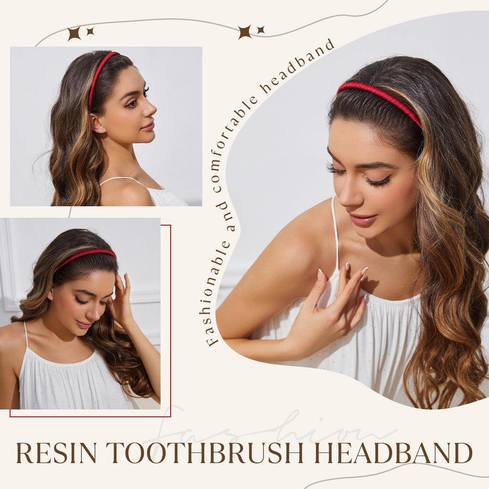 STHUAHE4PC hair hoop colorful satin band versatile styling