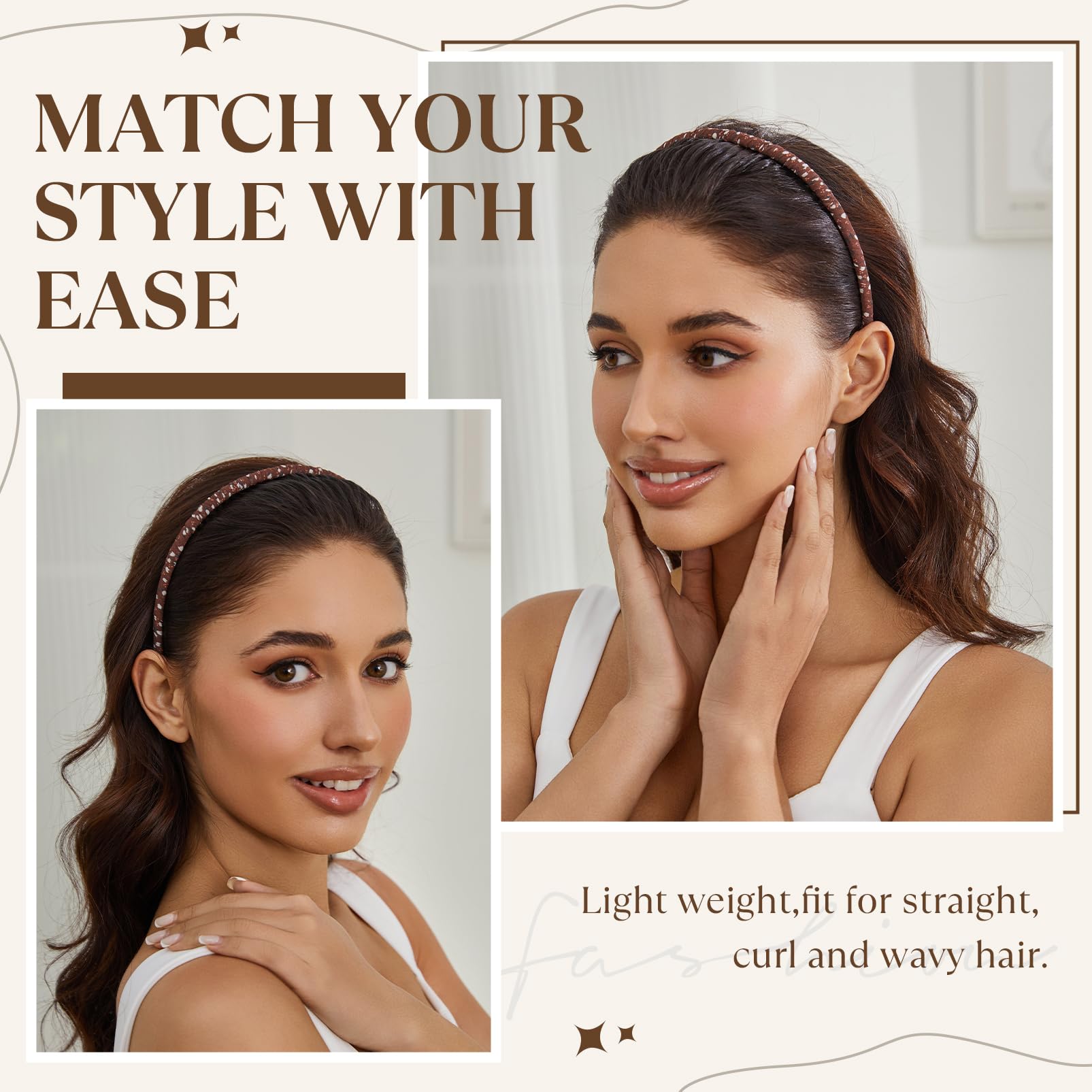 STHUAHE4PC headband worn for everyday chic and comfort