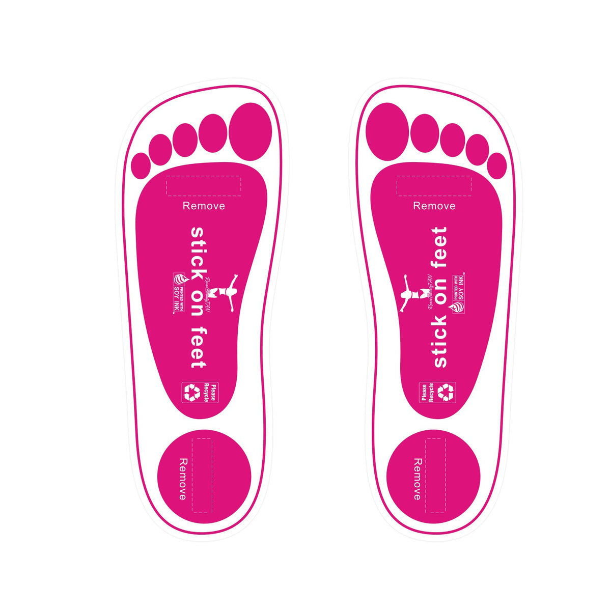 STICKONFEET Premium Feet Pads packaging showing hygienic disposal solution for spray tanning sessions.