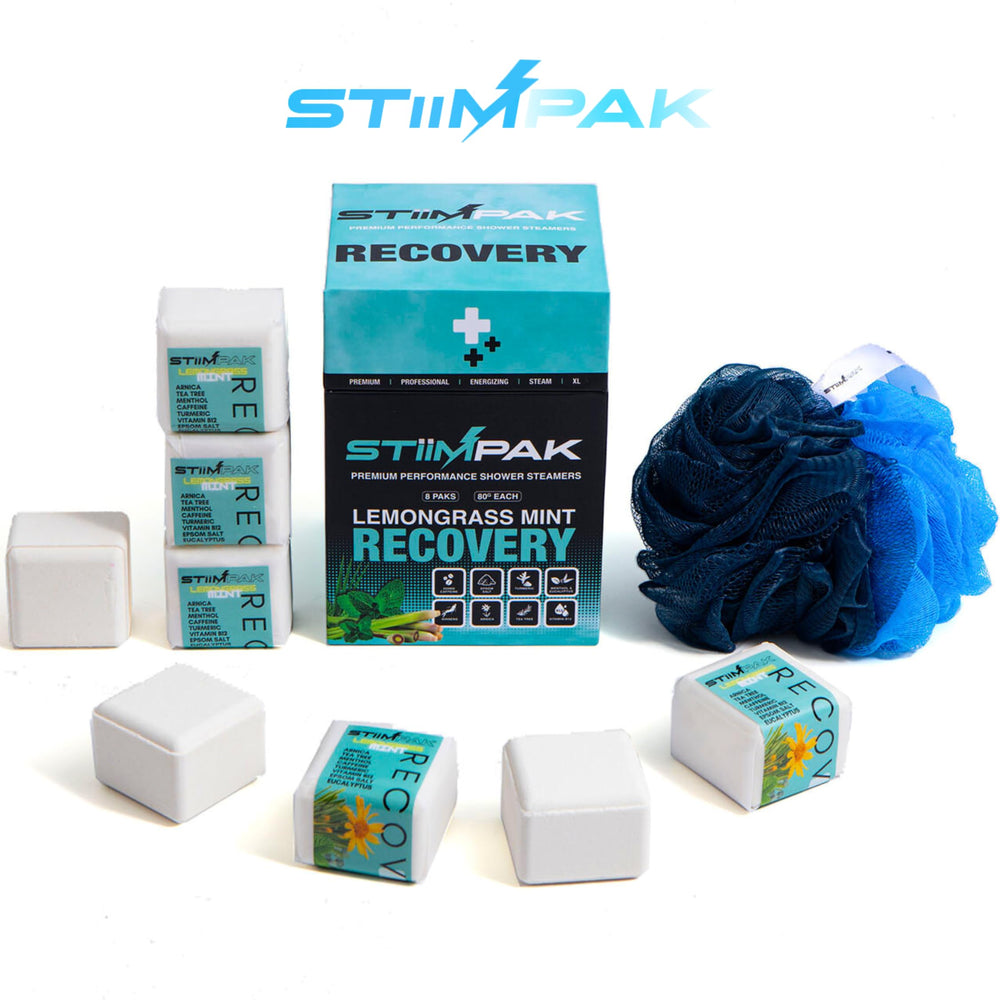 Bathroom scene featuring STiiMPAK Recovery steamer for a deep aromatherapy session