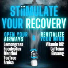 STiiMPAK Recovery steamer with eucalyptus and menthol aroma provides sinus relief