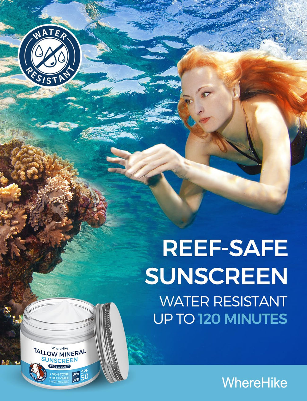 STILIP protector solar mineral, resistente al agua para actividades al aire libre.