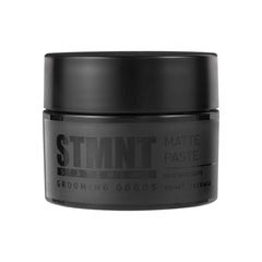 STMNT jar front view showing label and matte paste benefit hold