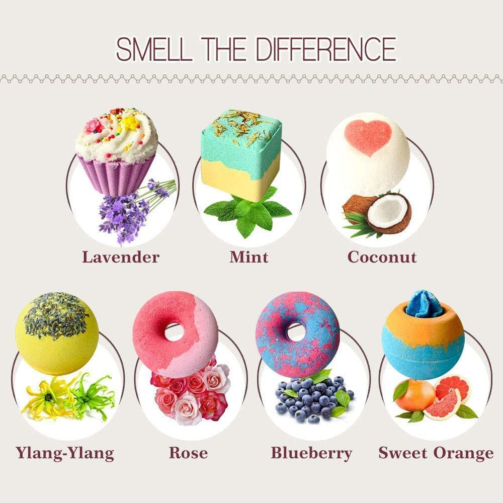 STNTUS INNOVATIONS cupcake-shaped bath bomb adds playful texture and scent to baths